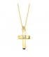 Gargantilla Cruz OA 18K Diamante 0.015 Qtes. 12mm