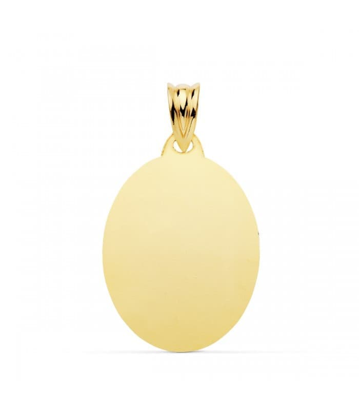 Médaille Ovale Brillante Or 18K 23mm