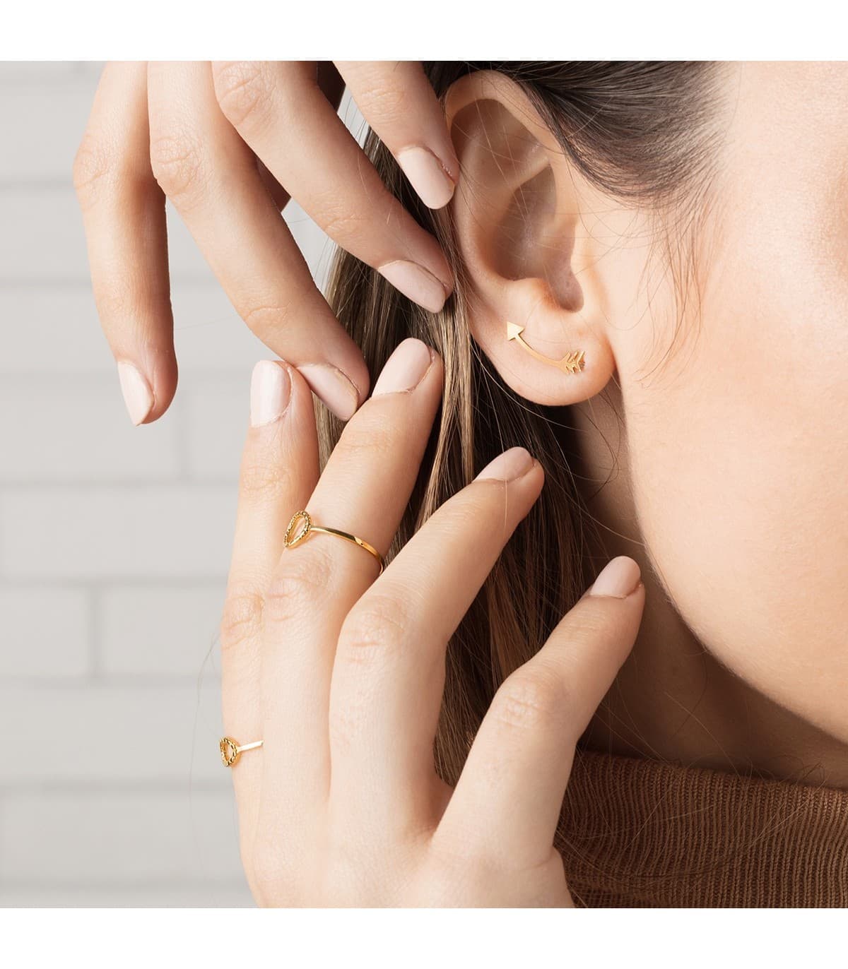 Pendientes Trepadores Flechas Oro 18K regalo mujer joyeria online