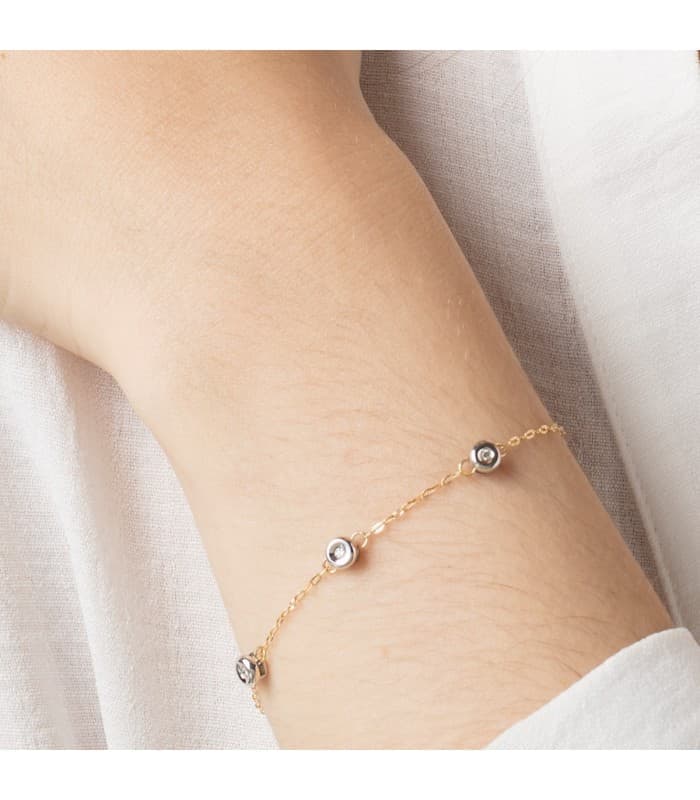Bracelet Diamants Délice Or 18K 0.045 Ct.