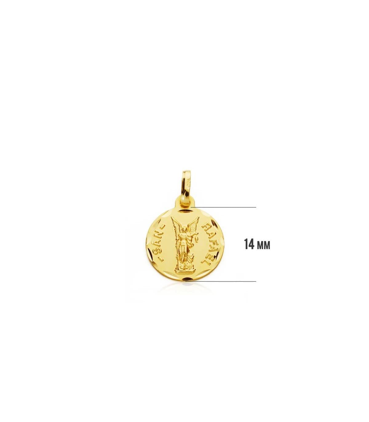 Medaglia San Raffaele Oro 18kt 14mm, medagliette religiose.