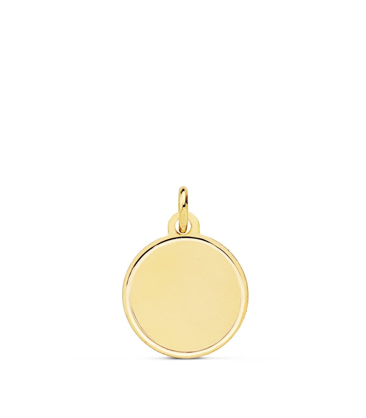 Chapa Redonda Oro 18K 14mm Bisel