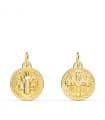 Médaille Scapulaire Saint Benoit Or 18K 14 mm