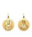 Skapulier-Medaille Madonna Karmel/ Herz Jesu 18K P5003-818