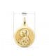Medaglia Sacro Cuore di Gesù e Madonna del Carmine - Scapolare lucido 20 mm