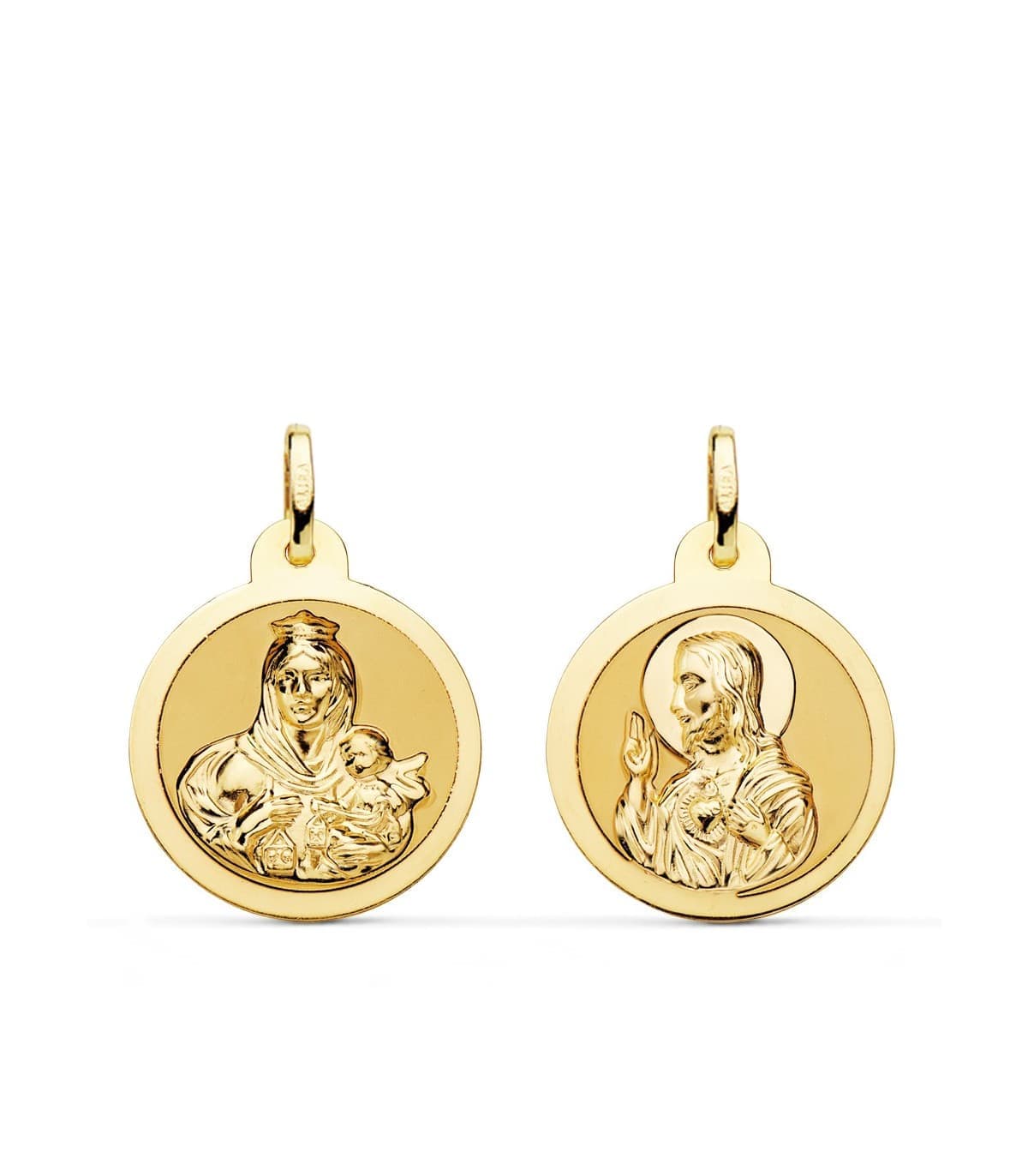 Scapolare del Carmelo Oro 18Kt 20 mm lucido
