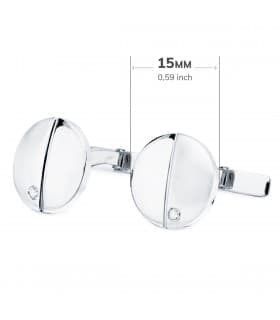 Boutons de manchette Jerome Or Blanc 18K