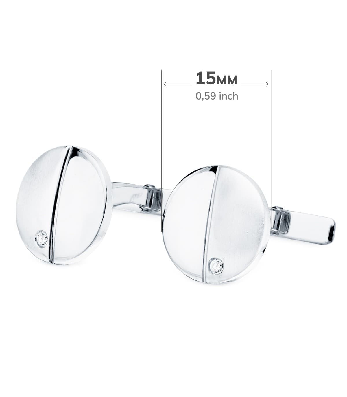Boutons de manchette Jerome Or Blanc 18K