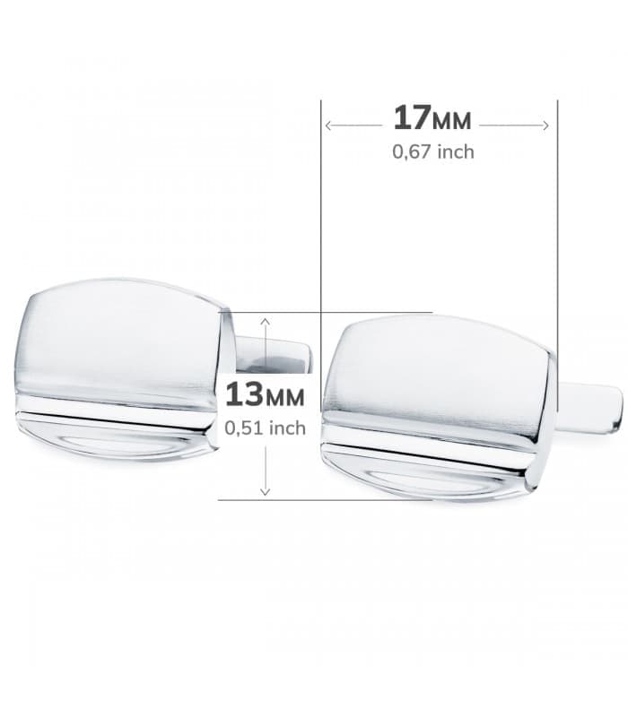 Boutons de Manchette Bruno Or Blanc 18K