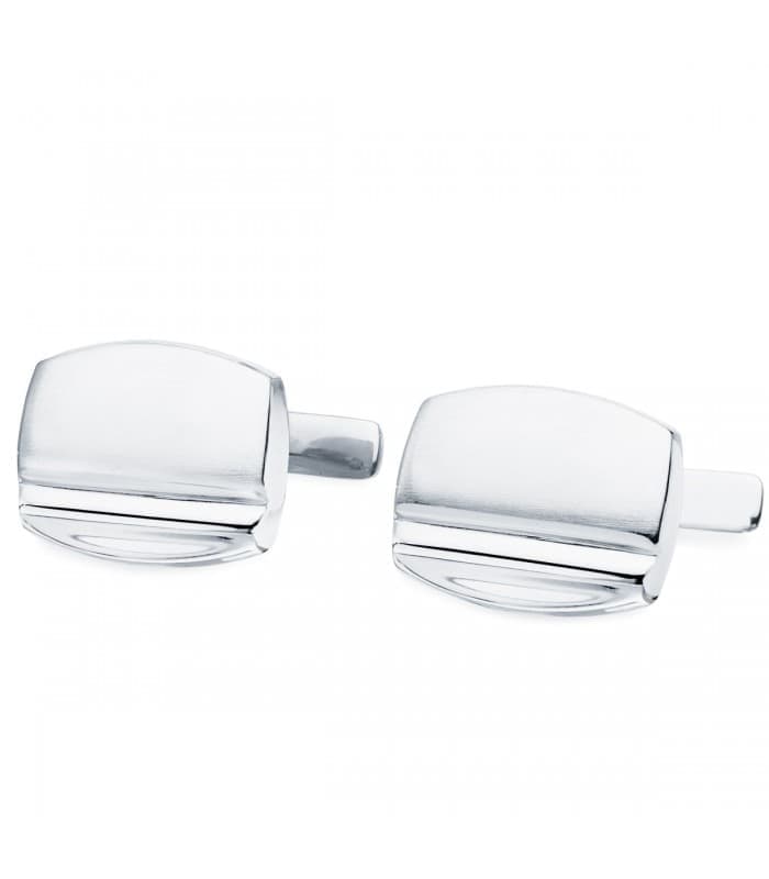 Gemelos Bruno Oro Blanco 18K