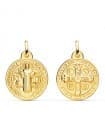 Medaglia di San Benedetto oro giallo 18kt 20mm