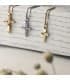 Gargantilla Cruz Diamante 0.050 Qtes. OB 18K