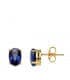 Boucles d'oreilles pour femme Nora Or Jaune 18K Saphir Oval