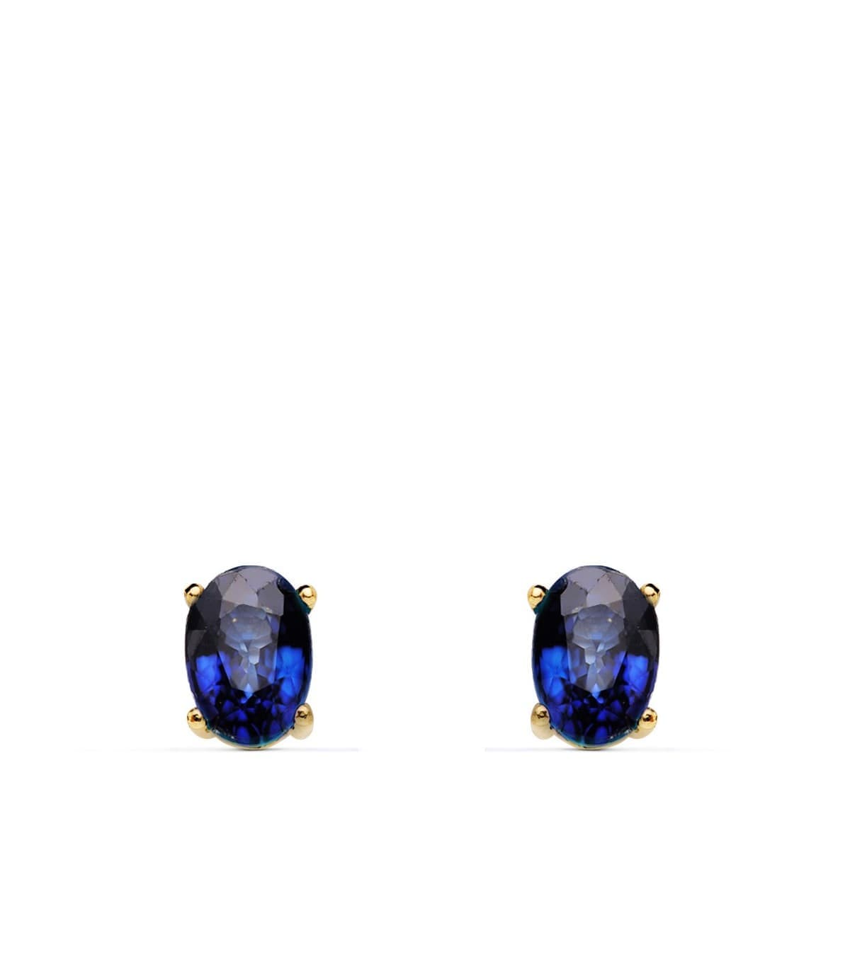 Boucles d'oreilles pierre saphir en or, bijoux femme