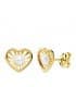 Juego de Comunión Oro Amarillo 18K Chloe Corazón conjunto niña pendientes anillo