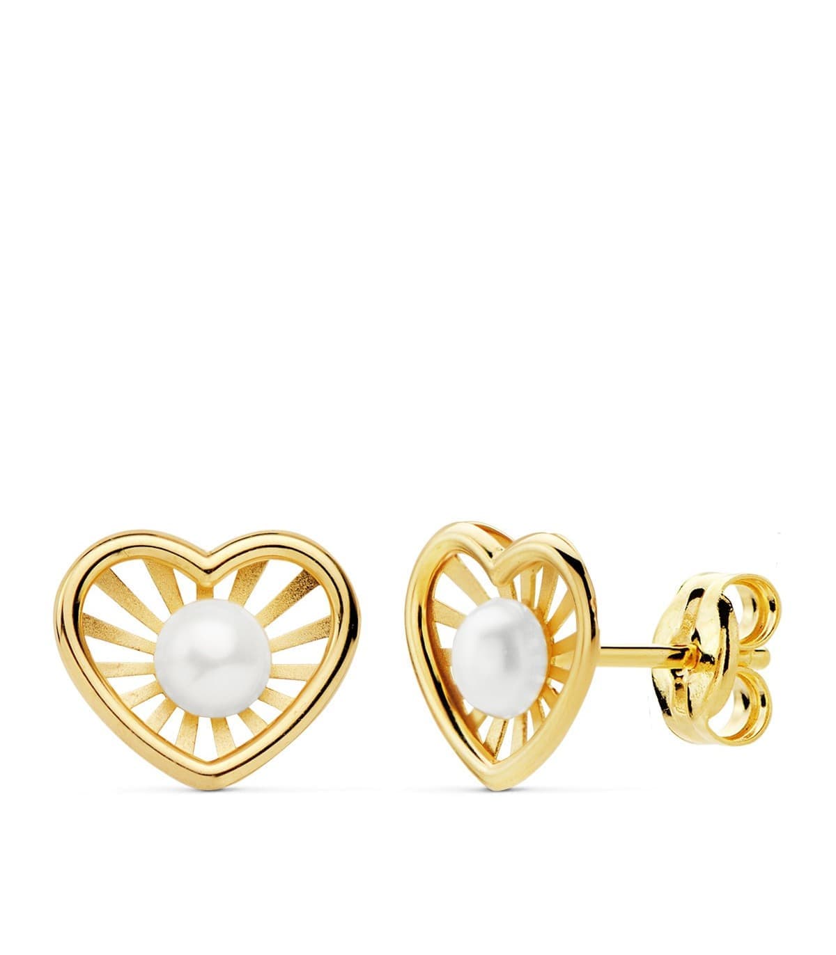 Parure Bijoux Fille Or Jaune 18K Chloe Cœur, boucles d'oreilles