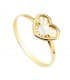 Juego de Comunión Oro Amarillo 18K Chloe Corazón conjunto niña pendientes anillo