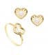Parure Bijoux Fille Or Jaune 18K Chloe Cœur, cadeau pour filles.