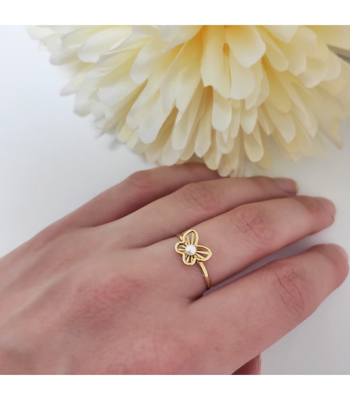 Juego de Comunión Oro Amarillo 18K Chloe Mariposa