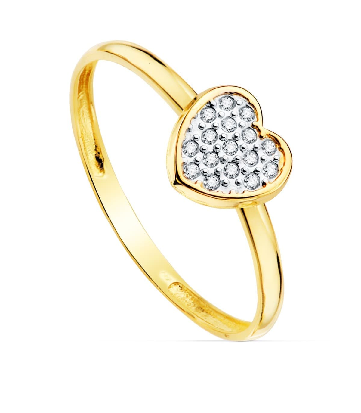 Juego de Comunión Oro Bicolor 18K Corazón