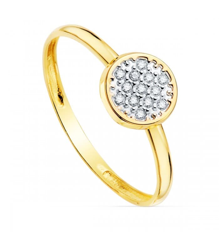 Juego de Comunión Oro Bicolor 18K Círculo
