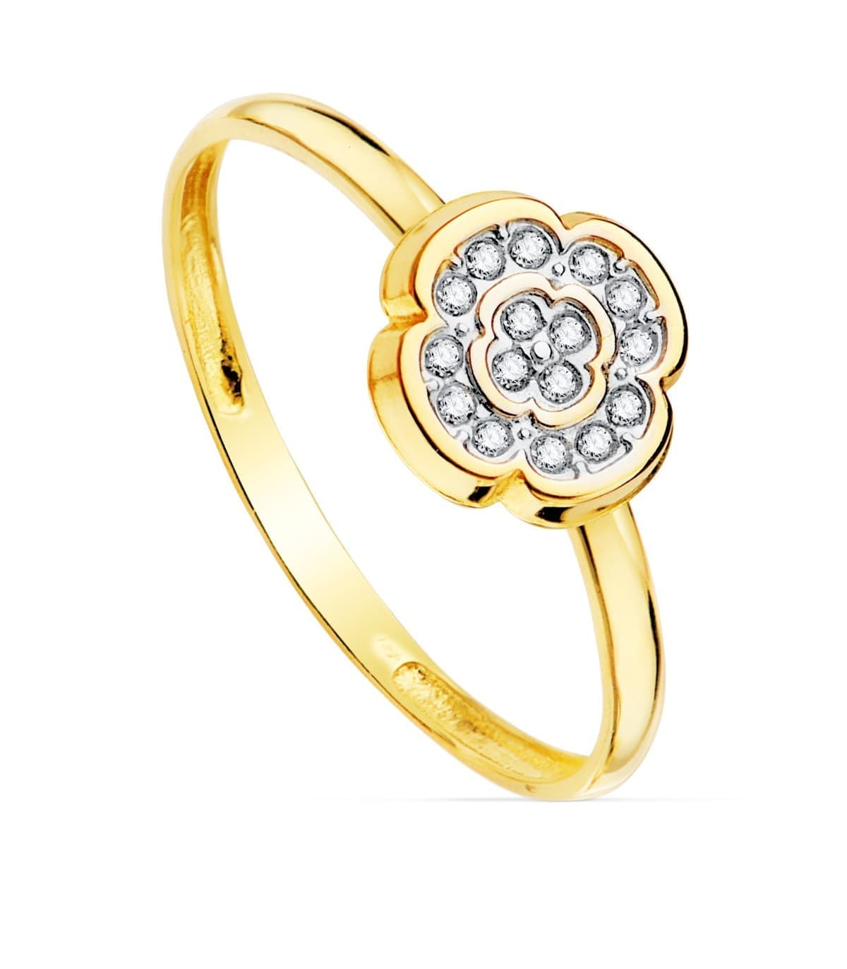 Juego de Comunión Oro Bicolor 18K Trébol