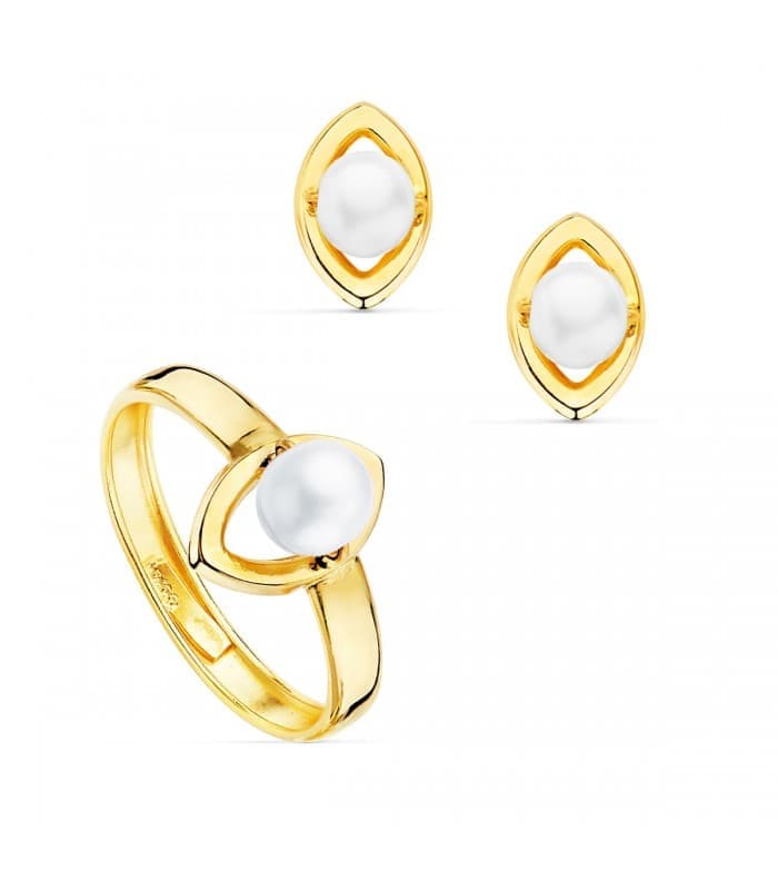 Juego de Comunión Oro Amarillo 18K Perla conjunto de comunion conjunto de comunion