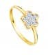 Parure de bijoux Fille 2 Ors 18K Fleur. Bague en or.