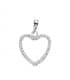Pendentif coeur Or Blanc 18 Carats