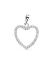 Colgante corazón Oro Blanco 18 Ktes
