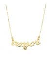 Collier Femme Or jaune 18K Texte "Amor"