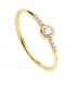 Anillo Hayworth Oro Amarillo 18K Diamantes 0.140 Qts.