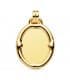Chapa Oval Brillo Borde Oro 18K 29mm