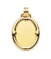 Medaglia da incidere ovale lucida oro 18kt 29mm