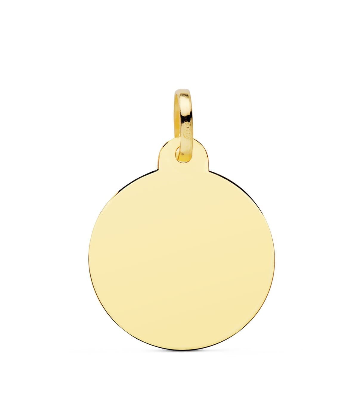 Chapa Redonda Oro 18K 24 mm Brillo colgate personalizado joya con fotografia