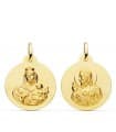 Skapulier-Medaille Madonna Karmel/ Herz Jesu 18K P5003-022