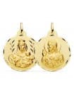 Skapulier-Medaille Madonna Karmel/ Herz Jesu 18K P5003-326