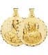 Scapolare del Carmelo e Sacro Cuore Oro 18Kt 42 mm lavorato