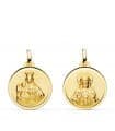 V. du Mont Carmel et C. Jésus Or 18K Scapulaire Biseau 18 mm