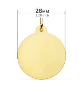 Medalla Virgen Carmen Oro 18K 28mm Tallada