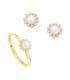 Juego de Comunión Oro Amarillo 18K Cuajo Perla