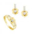 Juego de Comunión Oro Amarillo 18K Flor