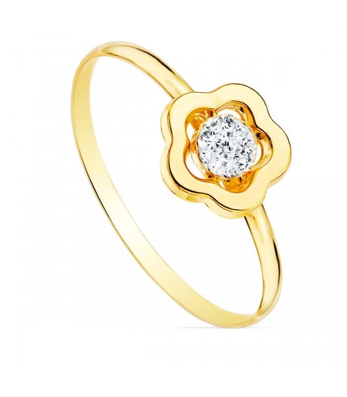 Sortija niña Comunión Micaela Oro 18K Flor