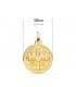 Croce San Benedetto da Norcia - Medaglia sacra Oro 18kt 18mm bordo lucido