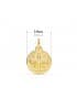 Médaille religieuse Saint Benoit Or jaune 18 carats 14 mm Patron d'Europe