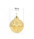 Medaglia di la croce San Benedetto oro giallo 18kt 20mm, scapolare e ciondolo cattolico