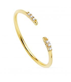 Anillo Leigh Oro Amarillo 18K Diamantes 0.030 Qts.