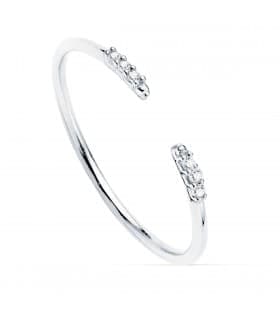 Anillo Leigh Oro Blanco 18K Diamantes 0.030 Qts. Sortija de mujer en oro blanco. Joyería online.