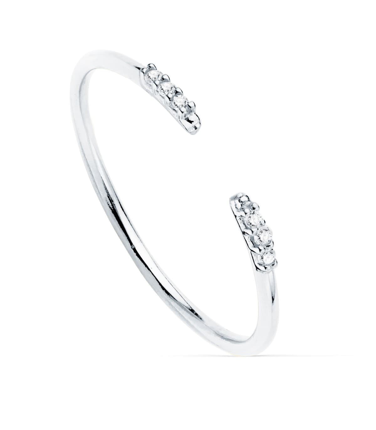 Anello Leigh oro bianco 18kt diamanti 0030 ct. Anello da donna in oro bianco. Gioielleria online.