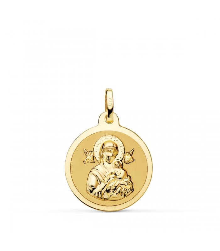 Médaille Notre Dame du Perpétuel Secours 18 carats 18 mm